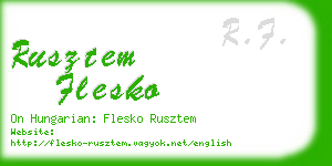 rusztem flesko business card